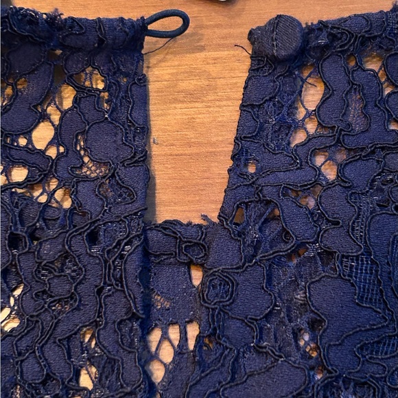 J. Crew, NWT, Lace Blouse with built-in Chemise. Navy, Size 6 - Picture 7 of 11